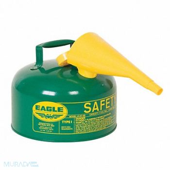 EAGLE Type I Safety Can 2 gal Green 9-1/2 H, 15Z006