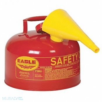 EAGLE Type I Safety Can 2-1/2 gal Red, 15Z008