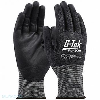 G-TEK POLYKOR Knit Gloves A4 Gray 9.5 L 2XL PR, 800T89
