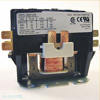 RELAY AND CONTROL CORP. Defn Purpose Contactor 40A 2-Pole 120VAC, 160C54