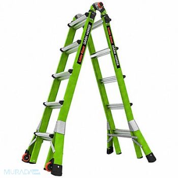 LITTLE GIANT Ladder Fiberglass 5 to 9 ft H 300 lb Cap, 794JE6