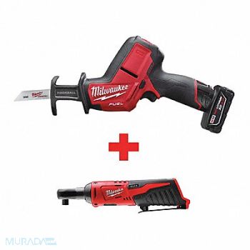 MILWAUKEE Cordless Combination Kit 2 Tools 12V DC, 162P73