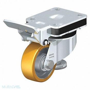 BLICKLE Swivel Plate Caster PU 3-1/8 Truck Lock, 163A35