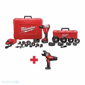 MILWAUKEE Combination Tool Kit 2 Tools 18V 12V, 165FT4