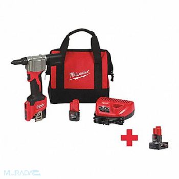 MILWAUKEE Rivet Tool 2000 lb Pulling Force 12VDC, 165FV5