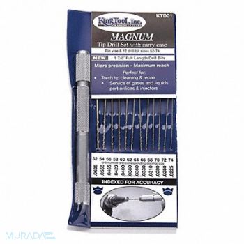 KING TOOL Magnum Tip Drill Set 12 pcs., 165M82