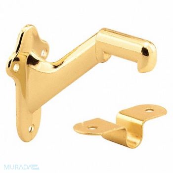 PRIME-LINE Hand Rail Brackets Brass Plated PK4, 169U92