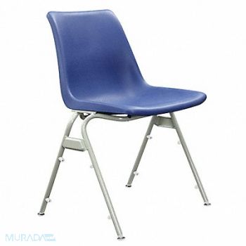 GRAINGER APPROVED Stack Chair Blue, 16A323