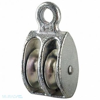 PEERLESS Double Pulley Block Fixed Eye 1/2 Dia, 16A350