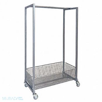 GRAINGER APPROVED Mobile Hang Rail Rack 36x17x55, 16A708