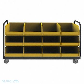 GRAINGER APPROVED Mobile Bin Cart 2000 lb 78 In.L, 16C708