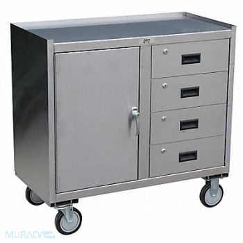 JAMCO Mobile Cabinet Workbench SS 37 W 27 D, 16D042