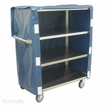 GRAINGER APPROVED Linen Cart 600 lb 4 Shelf 48 in L, 16D084