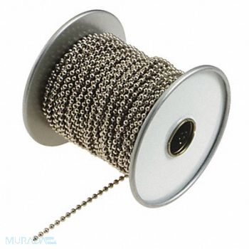 LUCKY LINE PRODUCTS Beaded Chain Spool 100 ft L Steel, 16D513