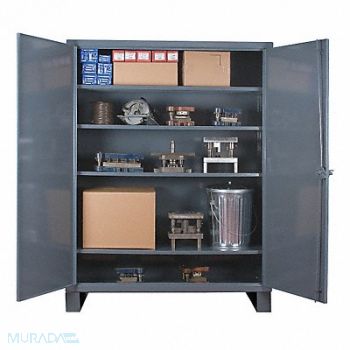 DURHAM MFG Storage Cabinet 78 x36 x18 Gray 4Shlv, 16D690