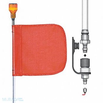 CHECKERS INDUSTRIAL PROD INC Warning Whip 10 ft Includes Flag, 16D770