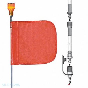 CHECKERS INDUSTRIAL PROD INC Warning Whip 12 ft Includes Flag, 16D779