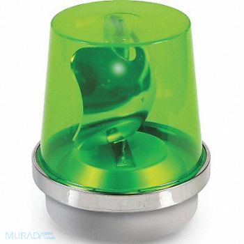 EDWARDS SIGNALING Rotating Warning Light Halogen Green, 16G530