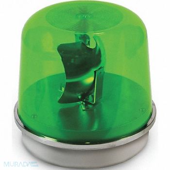 EDWARDS SIGNALING Rotating Warning Light Halogen Green, 16G535