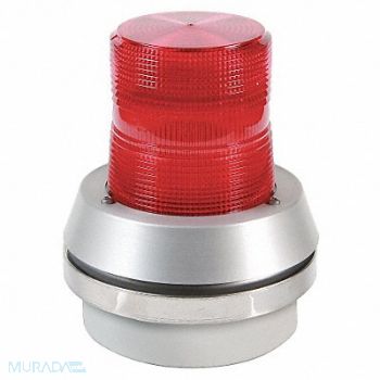 EDWARDS SIGNALING Flashing Light with Horn 120VAC Red Lens, 16G820