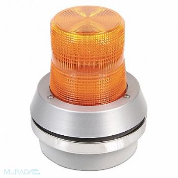 EDWARDS SIGNALING Flashing Light with Horn 120VAC Amb Lens, 16G821