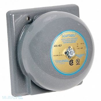 EDWARDS SIGNALING Bell 6VDC 0.250A Gray, 16G577