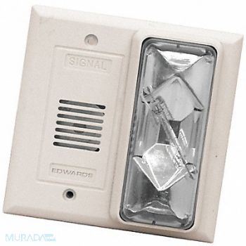 EDWARDS SIGNALING Buzzer/Strobe Clear 4-1/2 H 120VAC, 16G826