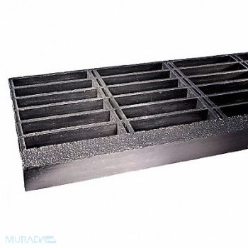 FIBERGRATE Fiberglass Stair Tread 144 x 12 In, 16U528