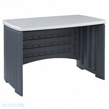 ICEBERG Computer Desk 46 x 30 x 28 In Charcoal, 16W996