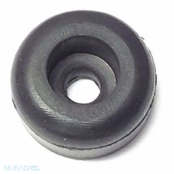GRAINGER APPROVED Bumper 1/2 in Black Rubber PK50, 16WC41