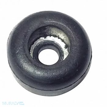 GRAINGER APPROVED Bumper 1/2 in Black Rubber PK50, 16WC42