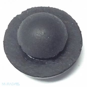 GRAINGER APPROVED Bumper 1/2 in Black Rubber PK100, 16WC62