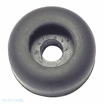 GRAINGER APPROVED Bumper 1/2 in Black Rubber PK50, 16WD04