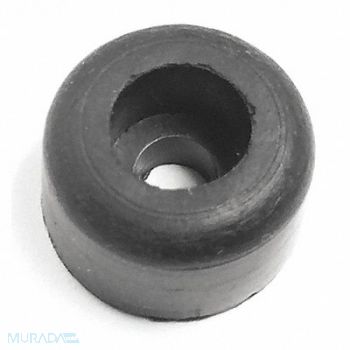 GRAINGER APPROVED Bumper 1/2 in Black Rubber PK25, 16WD05