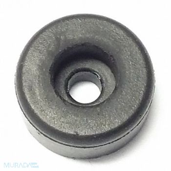 GRAINGER APPROVED Bumper 1/2 in Black Rubber PK25, 16WD07