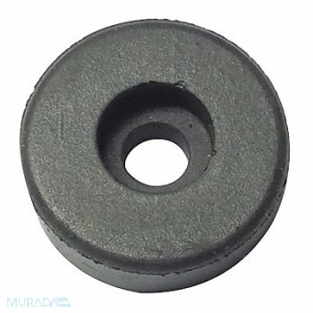 GRAINGER APPROVED Bumper 1/2 in Black Rubber PK25, 16WD11