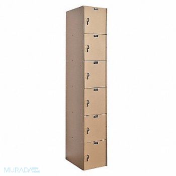 HALLOWELL Bx Lckr 6x1Lckr Taupe 72 x12 x18 Assm, 16X120