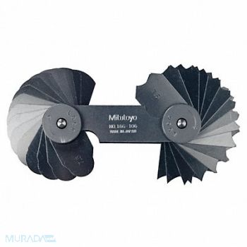 MITUTOYO Radius Gauge Set, 16X230