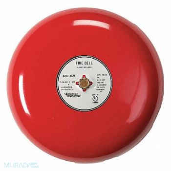 EDWARDS SIGNALING Fire Bell Red 8 In., 16X284
