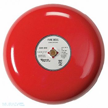 EDWARDS SIGNALING Fire Bell Red 8 in 20 to 24V, 16X289