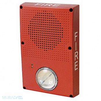 EDWARDS SIGNALING Outdoor Speaker Strobe Marked Fire Red, 16X451