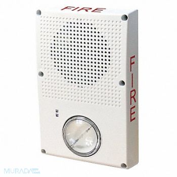 EDWARDS SIGNALING Outdoor Speaker Strobe Marked Fire White, 16X448