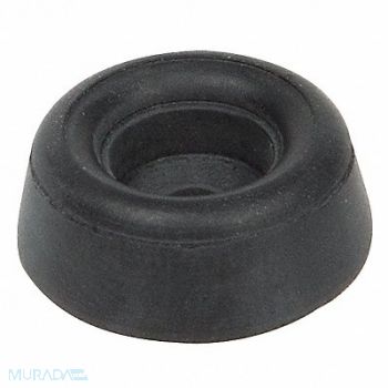 GRAINGER APPROVED Bumper 3/4 in Black Rubber PK25, 16YF52