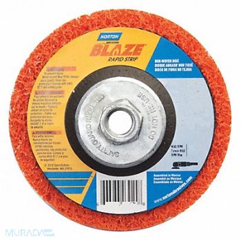 NORTON Non-Woven Dep Center Disc 4 1/2 in Dia, 16Z953
