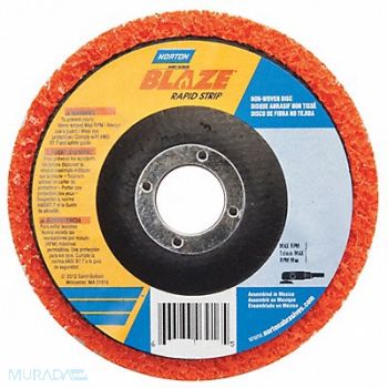 NORTON Non-Woven Dep Center Disc 4 1/2 in Dia, 16Z954