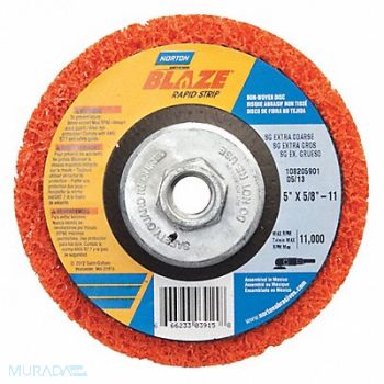 NORTON Non-Woven Dep Center Disc 5 in Dia, 16Z955