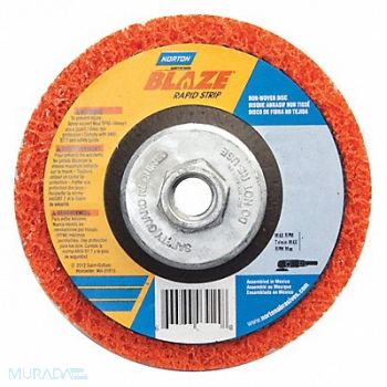 NORTON Non-Woven Dep Center Disc 7 in Dia, 16Z957