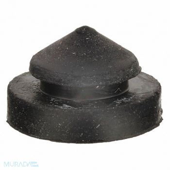 GRAINGER APPROVED Bumper 7/16 in Black Rubber PK100, 16ZD34