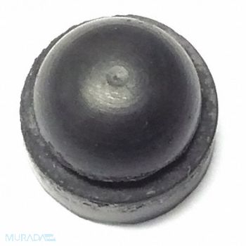 GRAINGER APPROVED Bumper 3/8 in Black Rubber PK100, 16ZD46