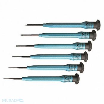 MOODY TOOL Fixed ESD Slot Screwdriver Set 6 Pc, 172A90